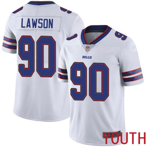 Youth Buffalo Bills 90 Shaq Lawson White Vapor Untouchable Limited Player NFL Jersey